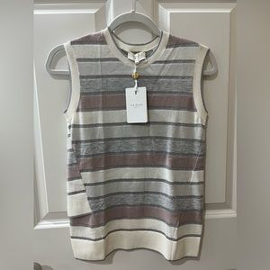 Ted Baker Woman’s Stripped Knitted Sleeveless Jumper